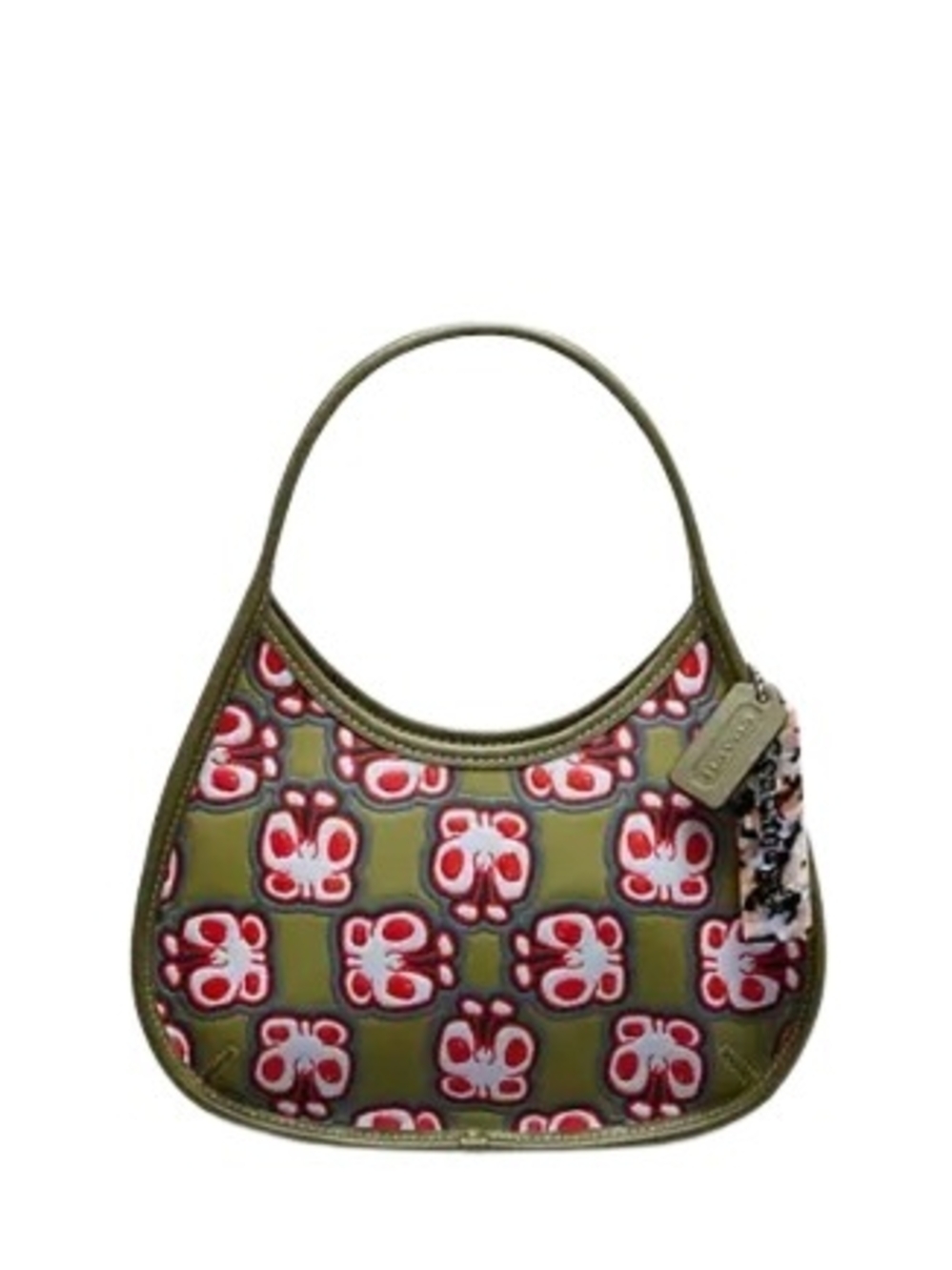 💚Coachtopia Ergo Green, Red, and White Butterfly Print Bag💚